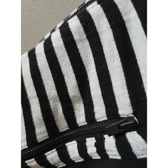 ZENERGY CHICOS Black White Striped Zip Knit Neema Jacket Top 0 US Womens  Casual - Picture 14 of 16